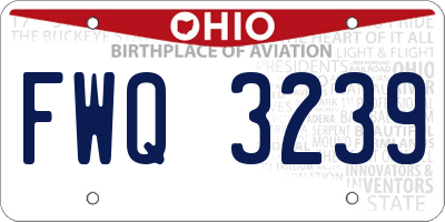 OH license plate FWQ3239