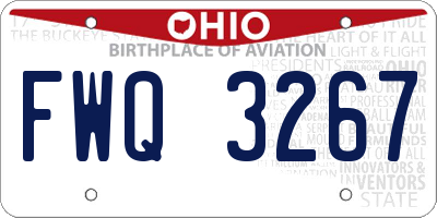 OH license plate FWQ3267