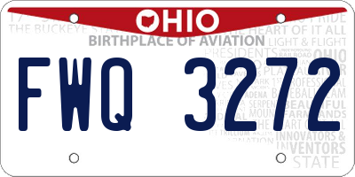 OH license plate FWQ3272