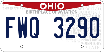 OH license plate FWQ3290