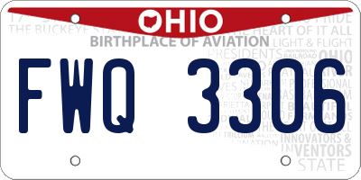 OH license plate FWQ3306