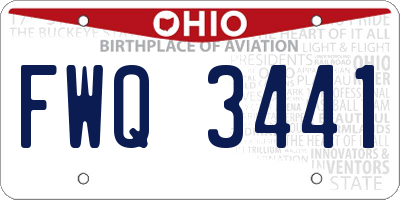 OH license plate FWQ3441