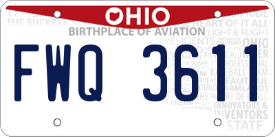 OH license plate FWQ3611