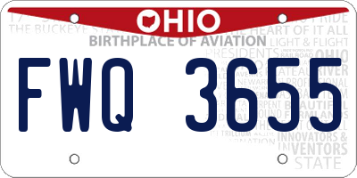 OH license plate FWQ3655