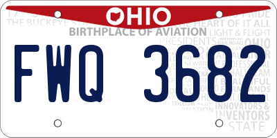 OH license plate FWQ3682