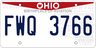 OH license plate FWQ3766