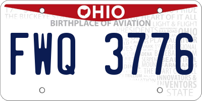 OH license plate FWQ3776
