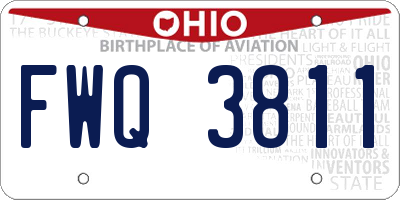 OH license plate FWQ3811
