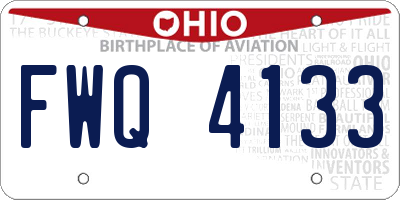 OH license plate FWQ4133