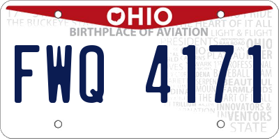 OH license plate FWQ4171