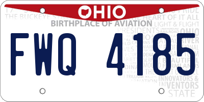 OH license plate FWQ4185