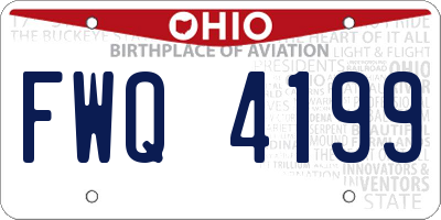 OH license plate FWQ4199