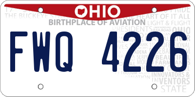 OH license plate FWQ4226