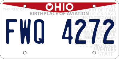 OH license plate FWQ4272