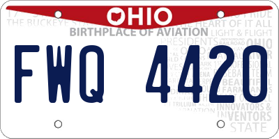 OH license plate FWQ4420