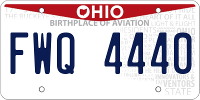 OH license plate FWQ4440