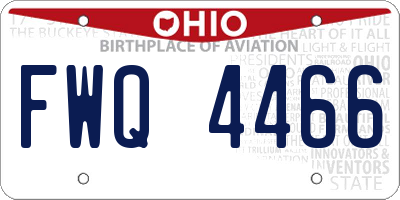 OH license plate FWQ4466