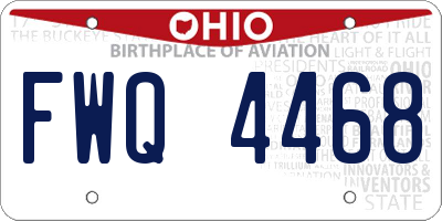 OH license plate FWQ4468