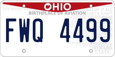OH license plate FWQ4499