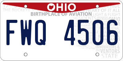 OH license plate FWQ4506