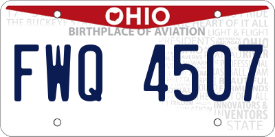 OH license plate FWQ4507