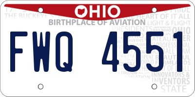 OH license plate FWQ4551