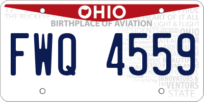 OH license plate FWQ4559