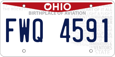 OH license plate FWQ4591
