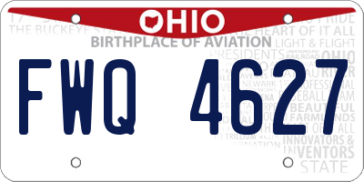 OH license plate FWQ4627