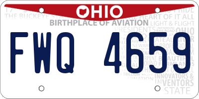 OH license plate FWQ4659