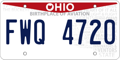 OH license plate FWQ4720