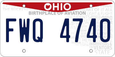 OH license plate FWQ4740