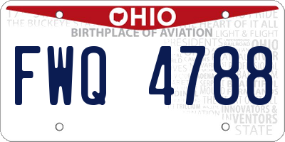 OH license plate FWQ4788