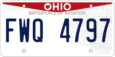 OH license plate FWQ4797