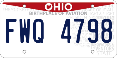 OH license plate FWQ4798