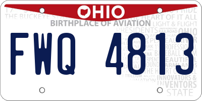 OH license plate FWQ4813