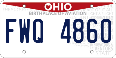 OH license plate FWQ4860