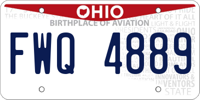 OH license plate FWQ4889