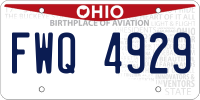 OH license plate FWQ4929