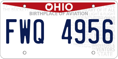 OH license plate FWQ4956