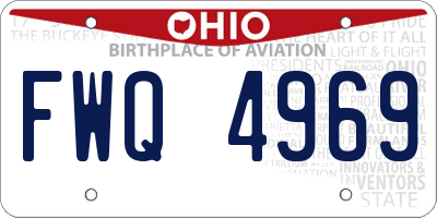 OH license plate FWQ4969