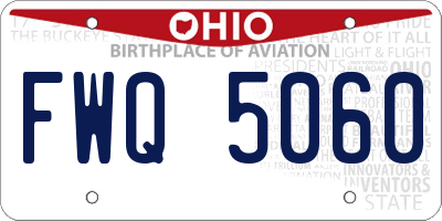 OH license plate FWQ5060