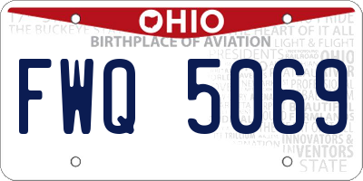 OH license plate FWQ5069