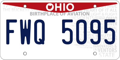 OH license plate FWQ5095