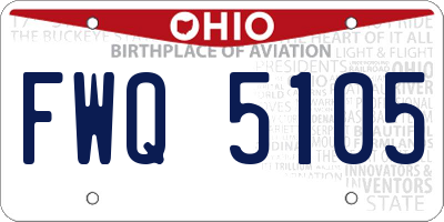 OH license plate FWQ5105
