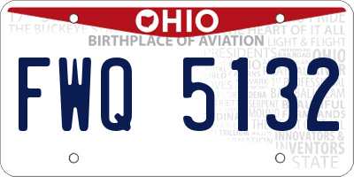 OH license plate FWQ5132