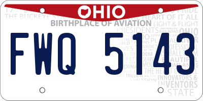 OH license plate FWQ5143