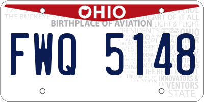 OH license plate FWQ5148