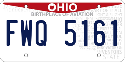OH license plate FWQ5161