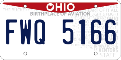 OH license plate FWQ5166